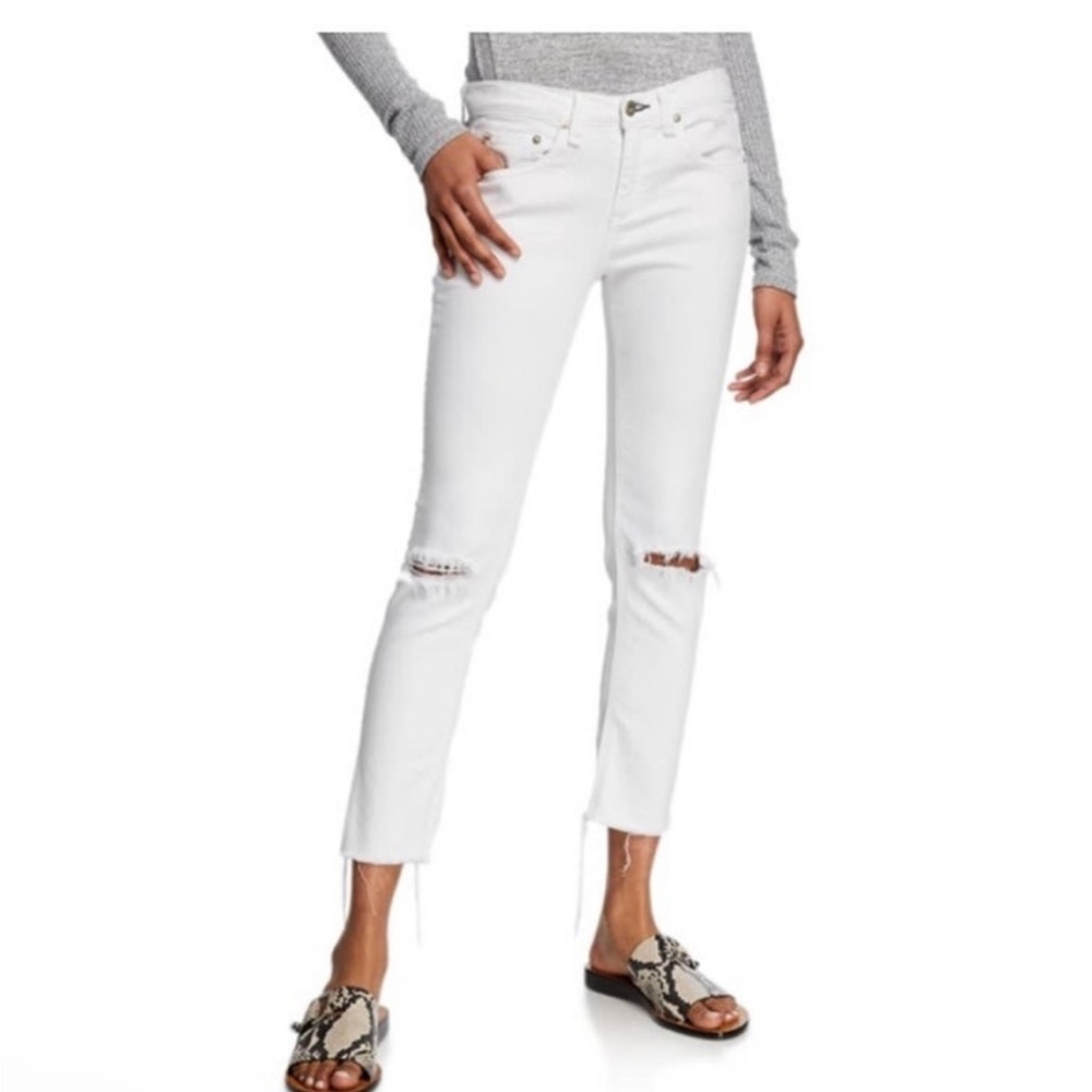 NWT Womens Rag & Bone White Denim Skinny Jeans sz 25 - Picture 3 of 12